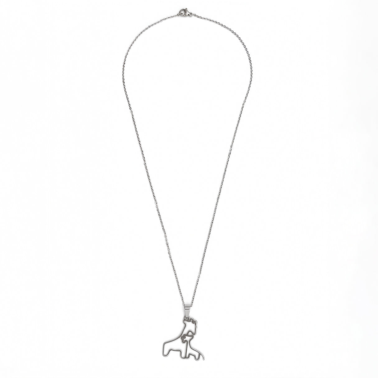 Collar Jirafa Mama e Hija, Acero Inoxidable, Glam Pop Fantasy