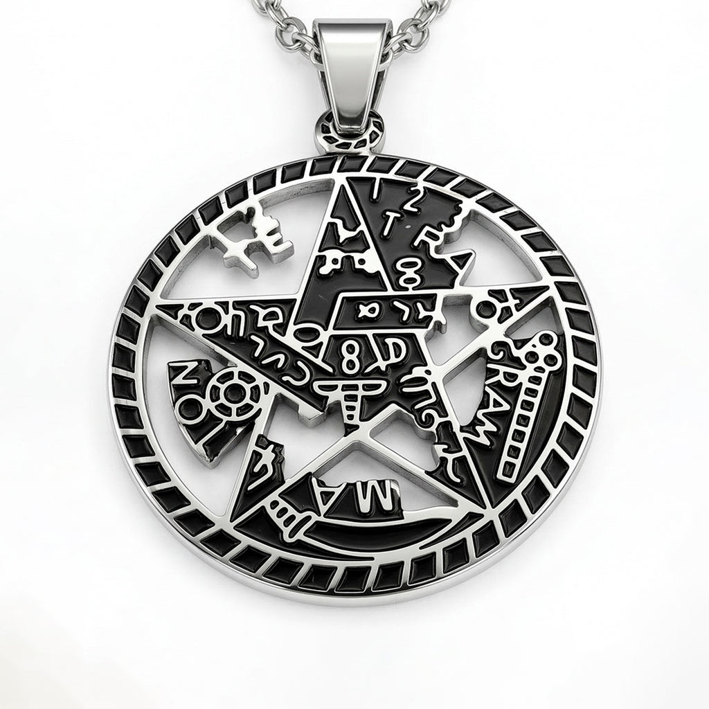 Collar Tetragramaton, Acero Inoxidable, Glam Pop Fantasy
