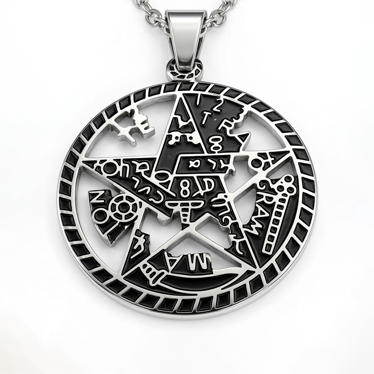 Collar Tetragramaton, Acero Inoxidable, Glam Pop Fantasy