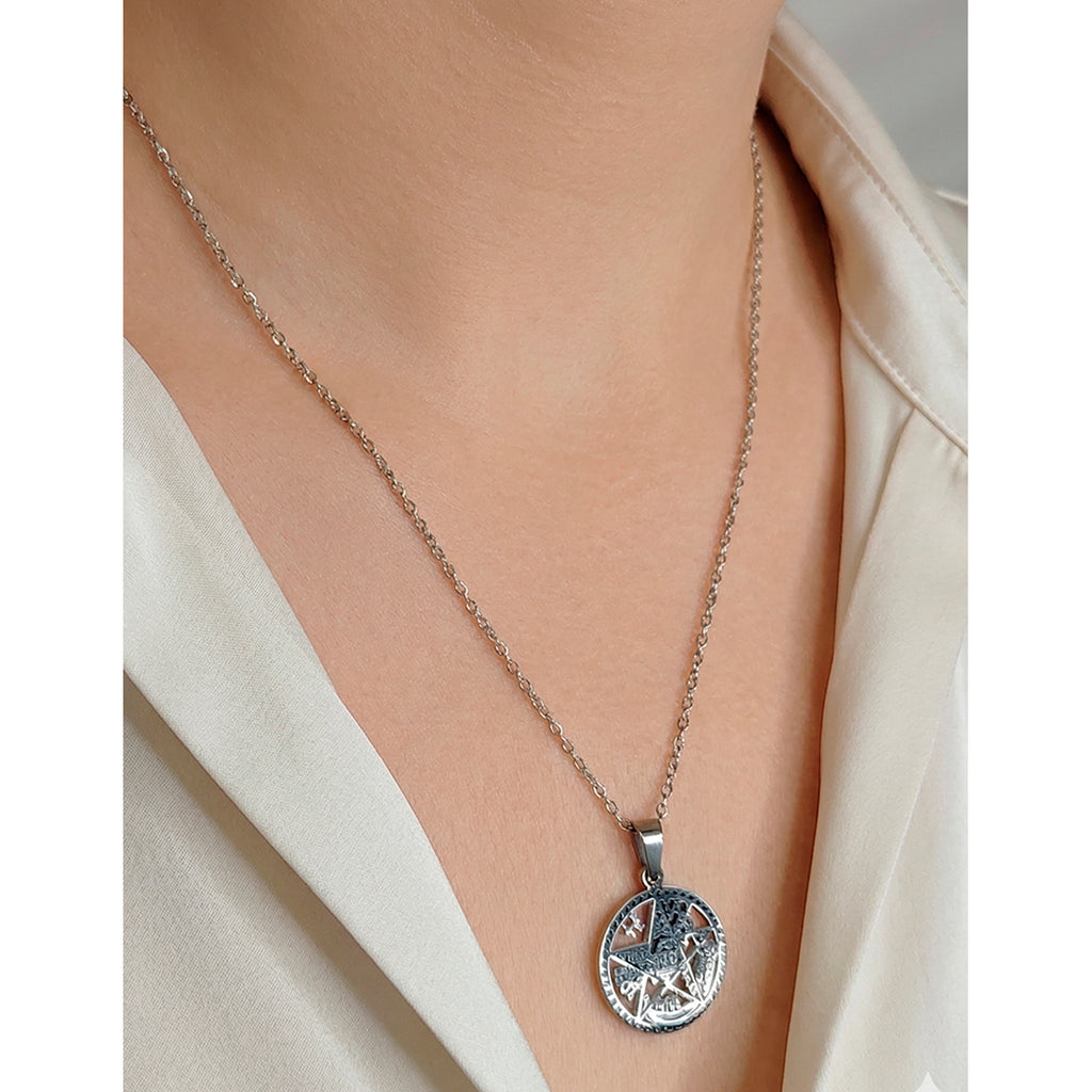 Collar Tetragramaton, Acero Inoxidable, Glam Pop Fantasy
