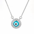 Collar Ojo Turco Con Brillantes, Acero Inoxidable, Glam Pop Fantasy