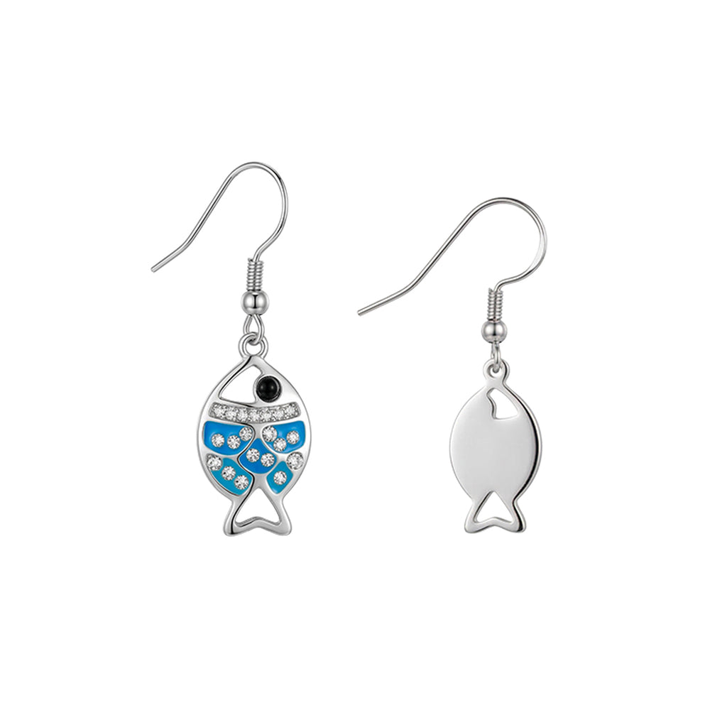 Aretes Pez, Acero Inoxidable, Glam Pop Fantasy