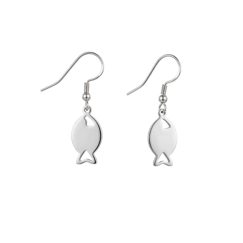 Aretes Pez, Acero Inoxidable, Glam Pop Fantasy