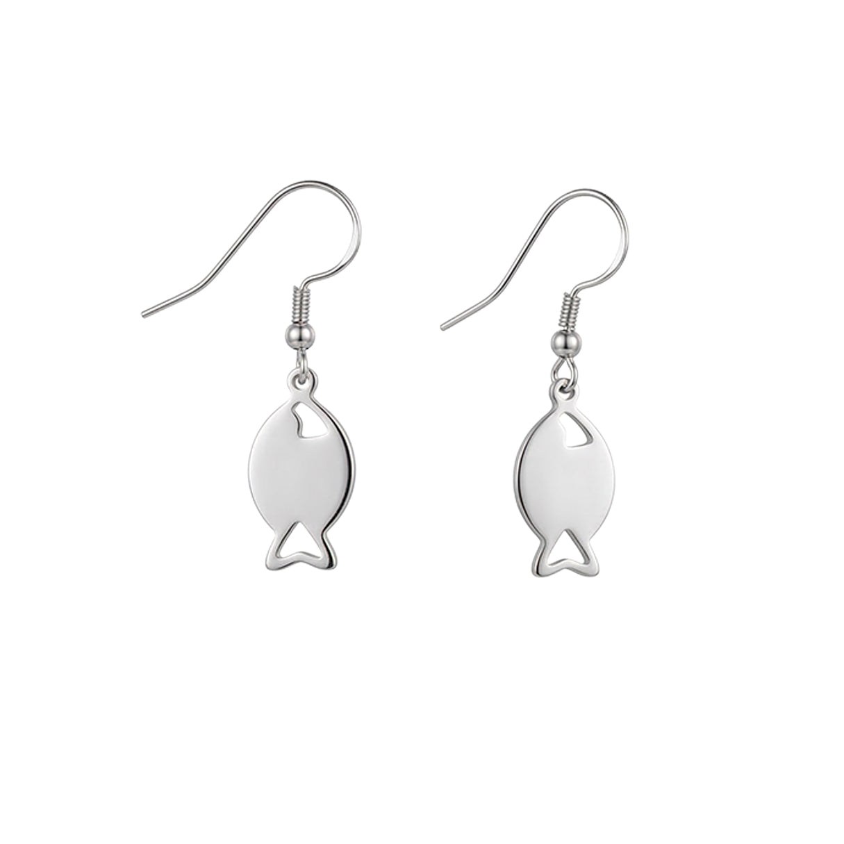 Aretes Pez, Acero Inoxidable, Glam Pop Fantasy