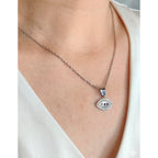 Collar Ojo Con Brillantes, Acero Inoxidable, Glam Pop Fantasy