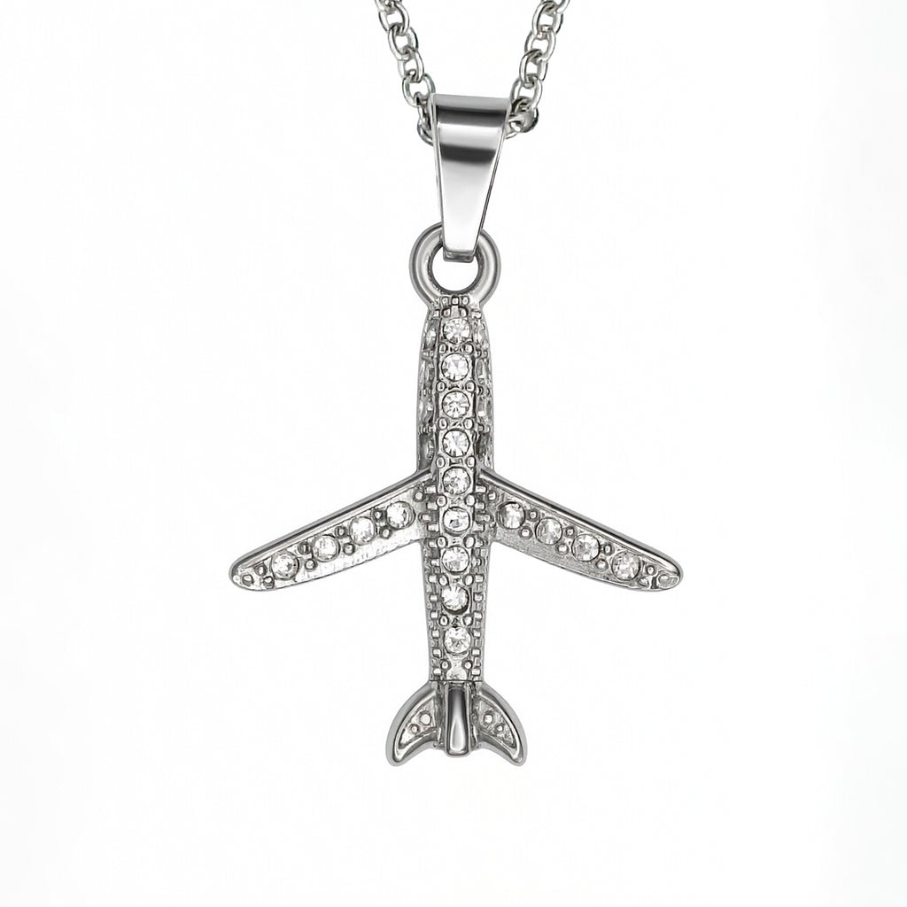 Collar Avion Brillante, Acero Inoxidable, Glam Pop Fantasy