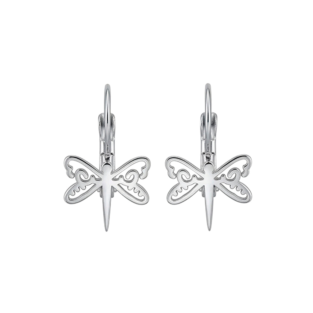 Aretes Moon Dragonfly, Acero Inoxidable, Glam Pop Fantasy