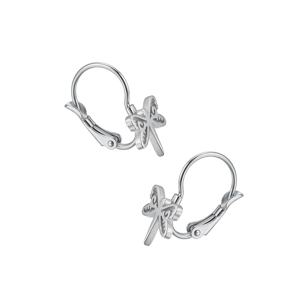 Aretes Moon Dragonfly, Acero Inoxidable, Glam Pop Fantasy