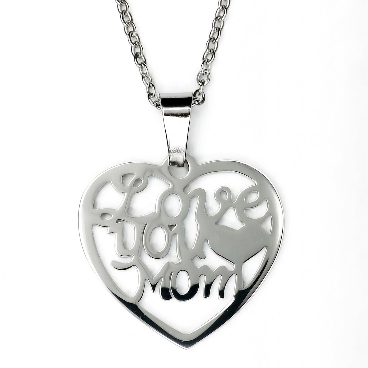 Collar Corazon Mom, Acero Inoxidable, Glam Pop Fantasy