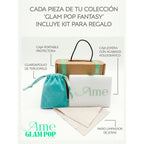 Collar Corazon Y Brillantes, Acero Inoxidable, Glam Pop Fantasy