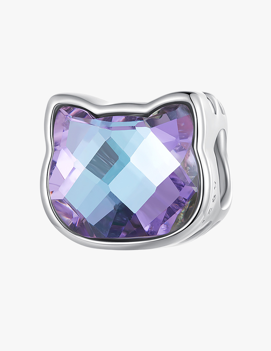 Charm de Plata .925, Diamond Cat, Miow