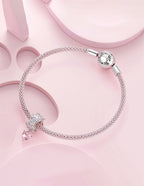 Charm de Plata .925, Heart Print, Miow