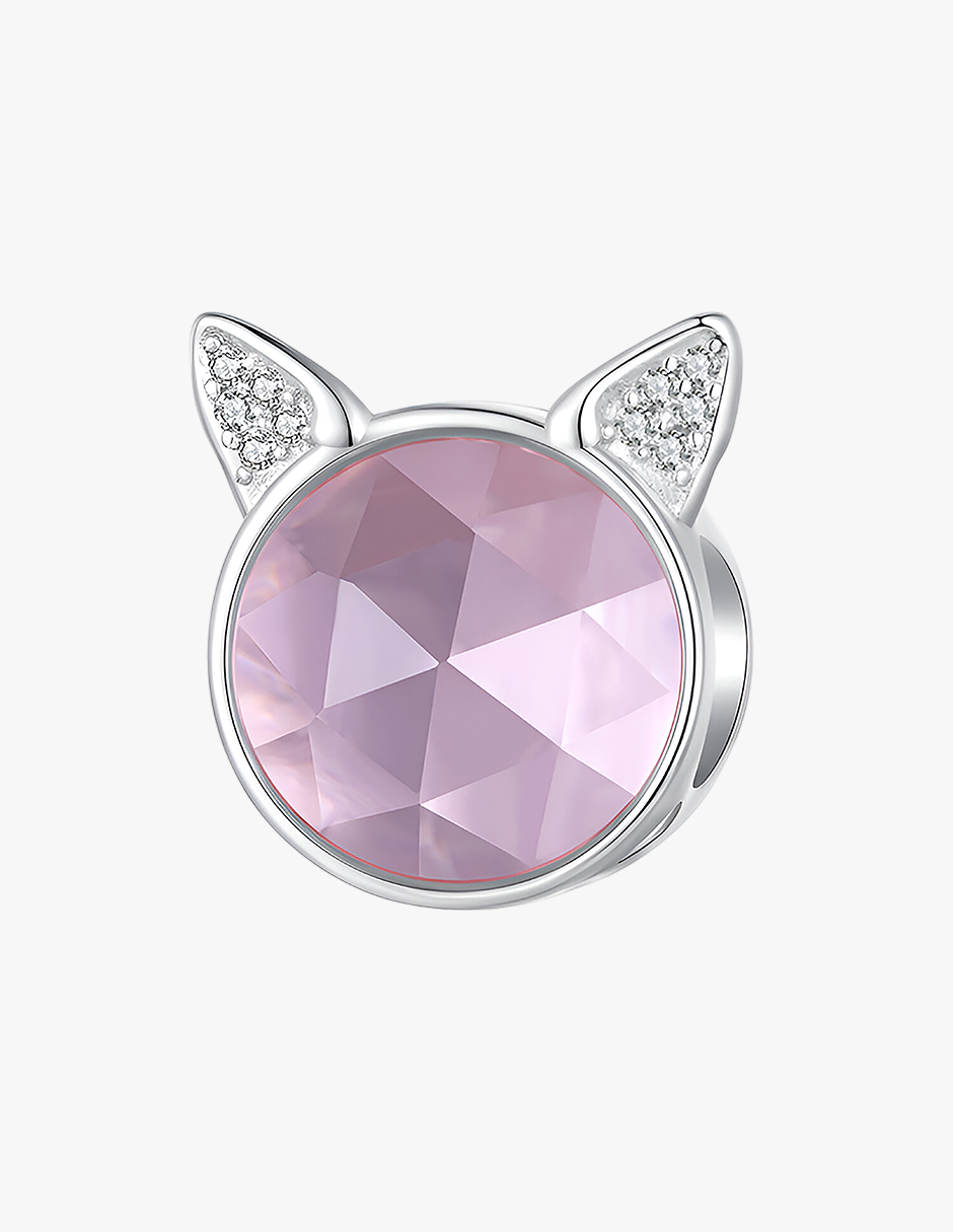 Charm de Plata .925, Pink Cat, Miow