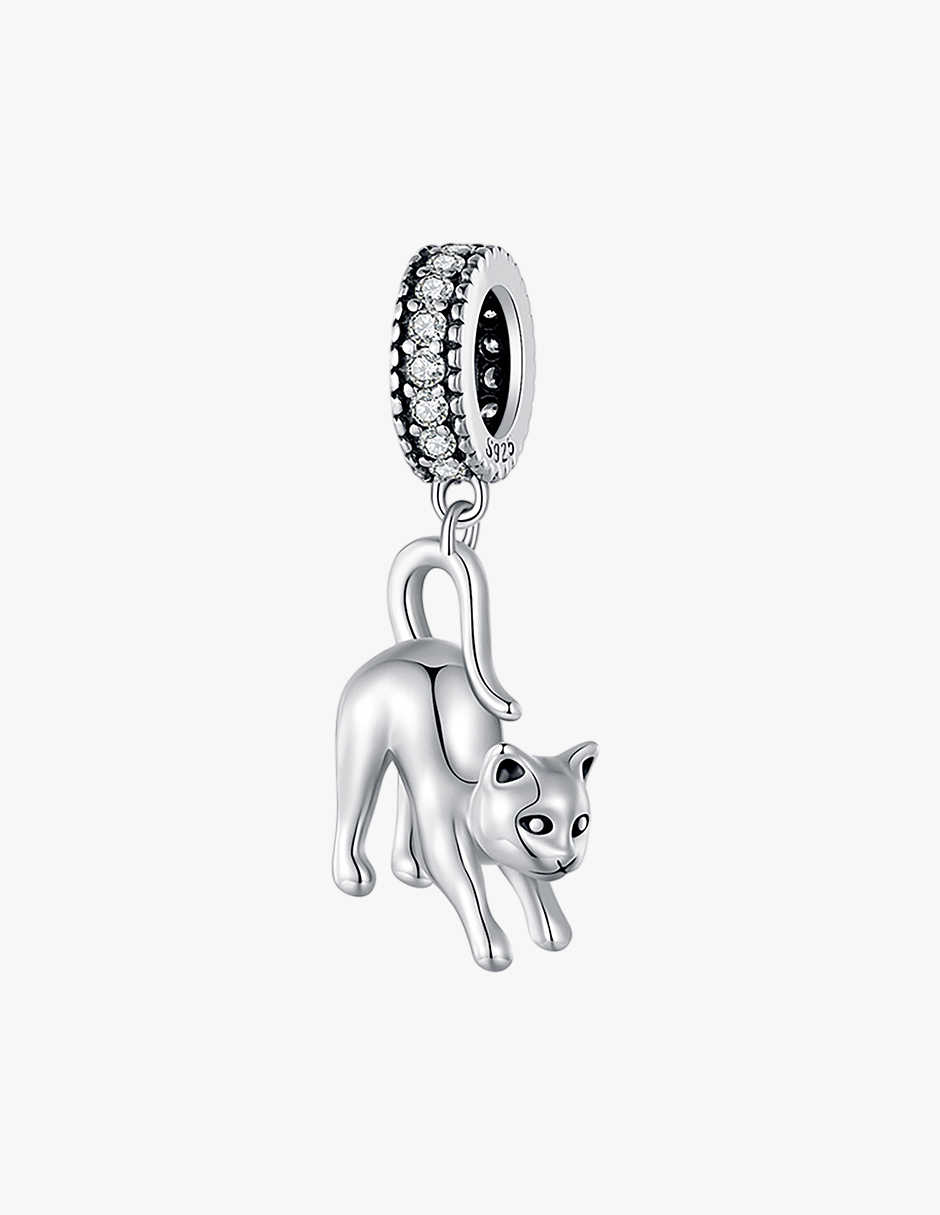 Charm de Plata .925, Cat Jumping, Miow