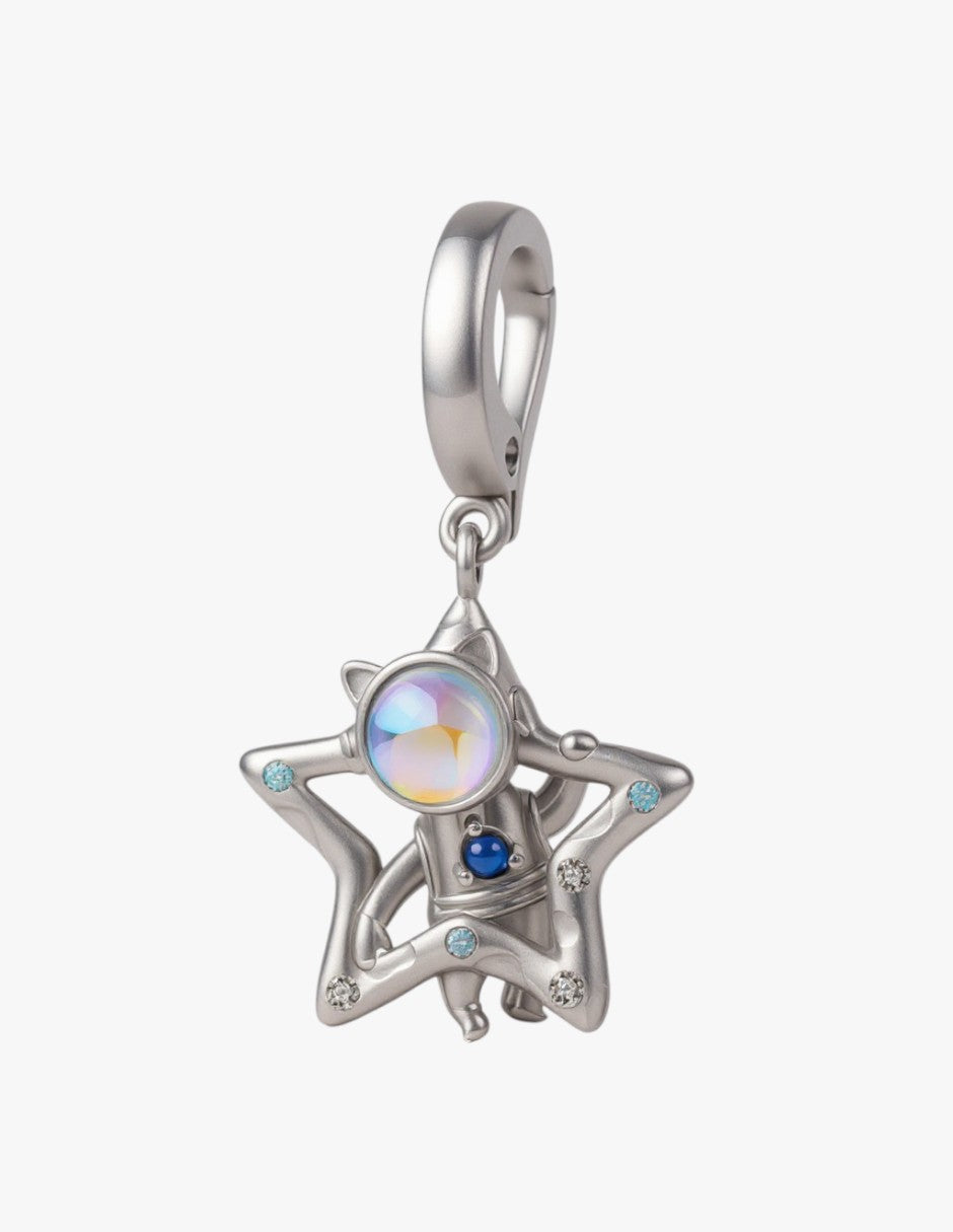 Charm de Plata .925, Astronaut Cat, Miow