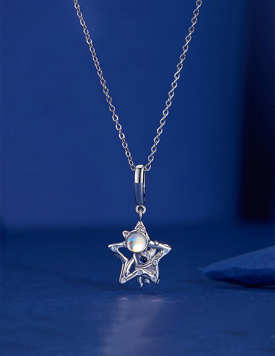 Charm de Plata .925, Astronaut Cat, Miow