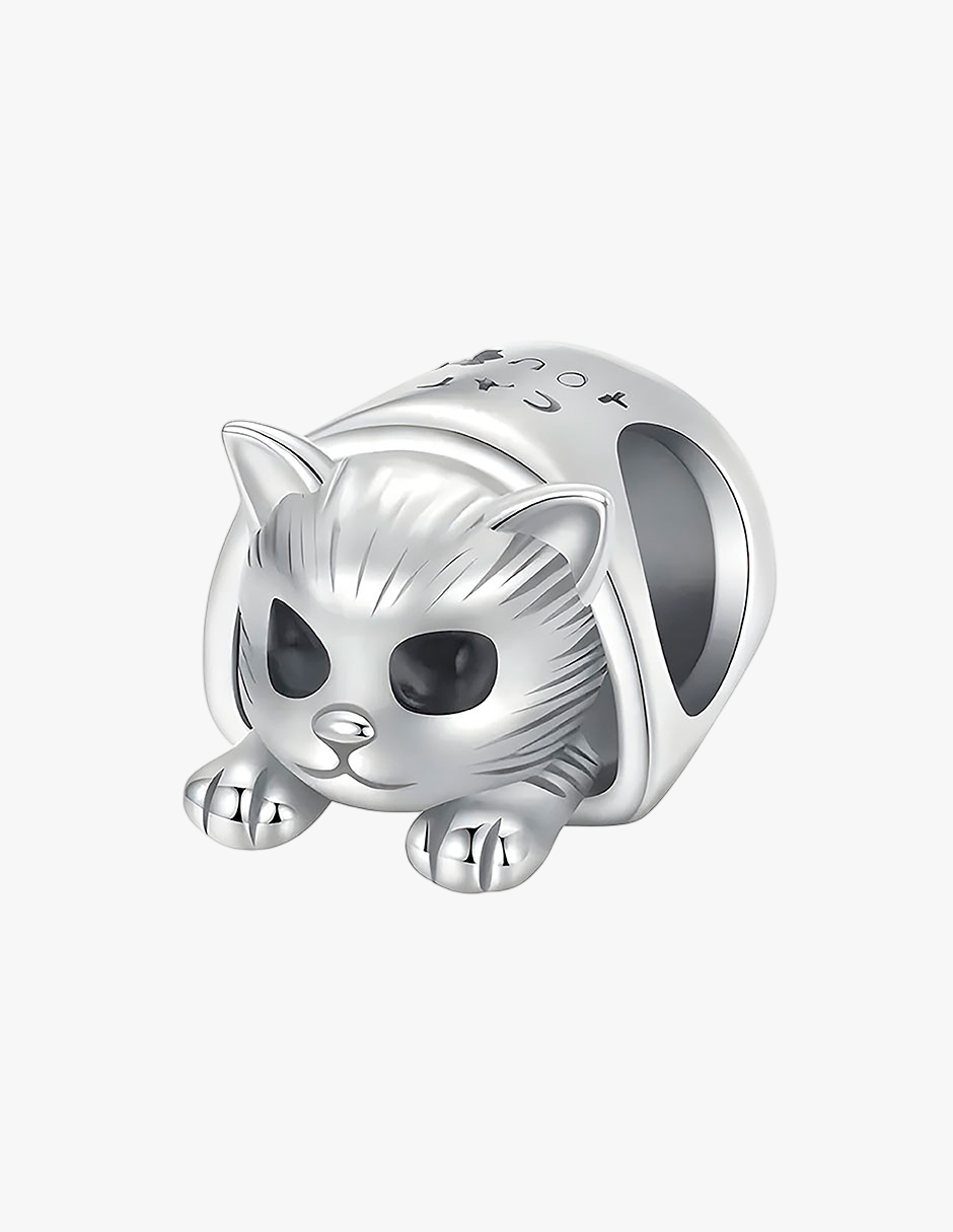 Charm de Plata .925, Hidden Cat, Miow