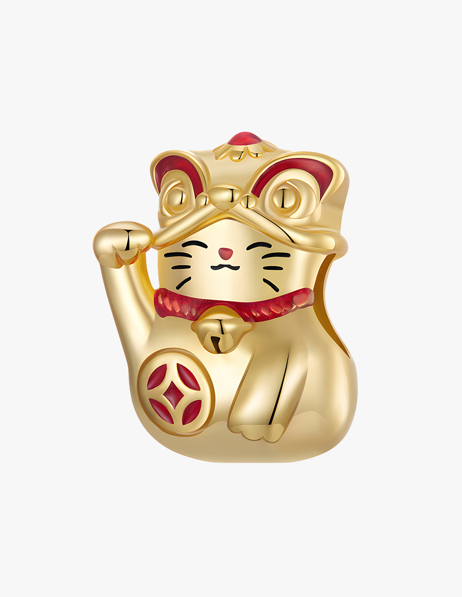 Charm de Plata .925, Chinese Cat, Miow