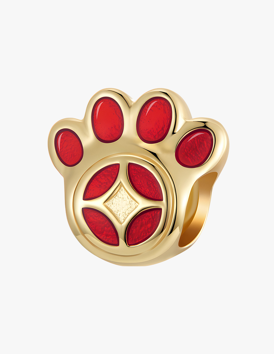 Charm de Plata .925, Chinese Cat'S Paw, Miow
