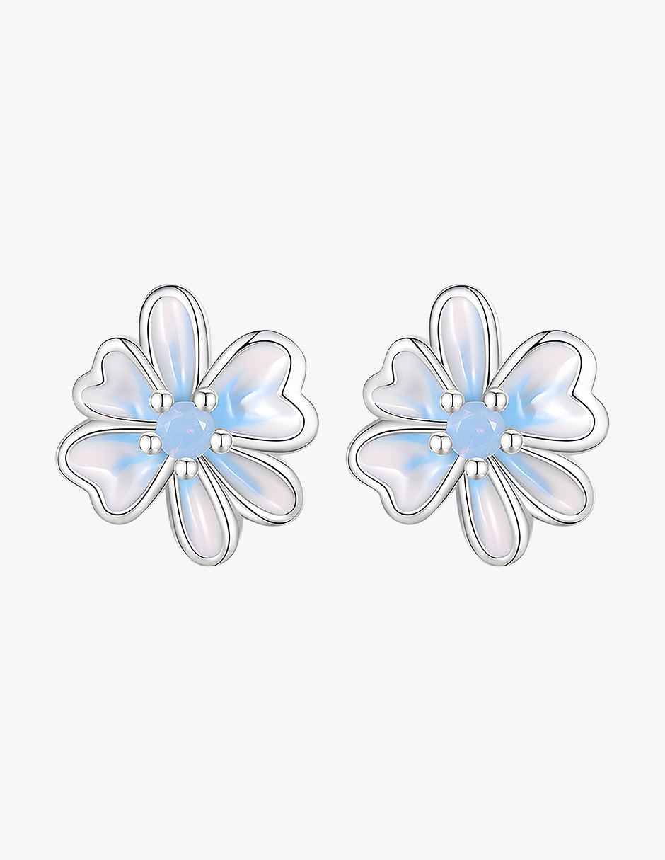 Aretes de Flor, Plata .925, Ame Glam Pop