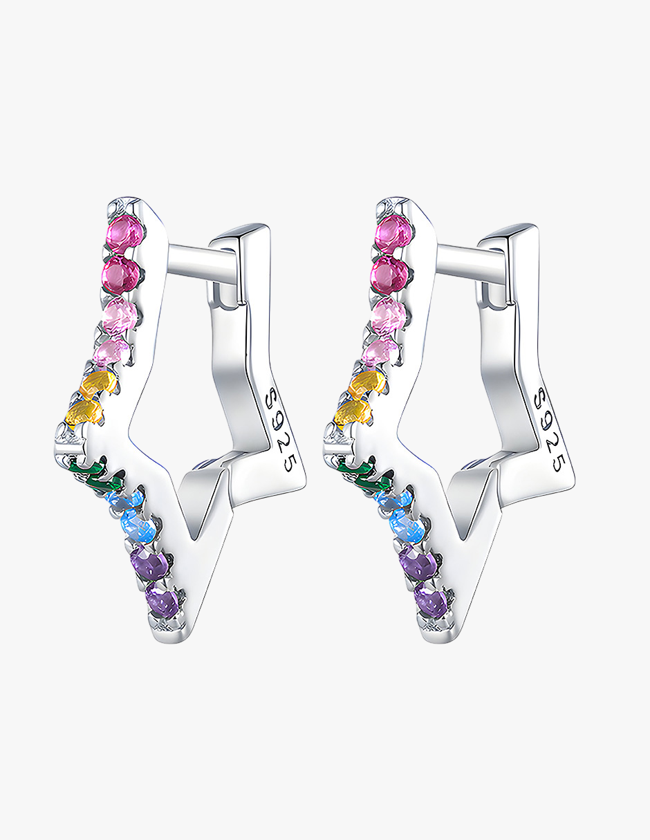 Aretes de Estrella, Plata .925, Ame Glam Pop