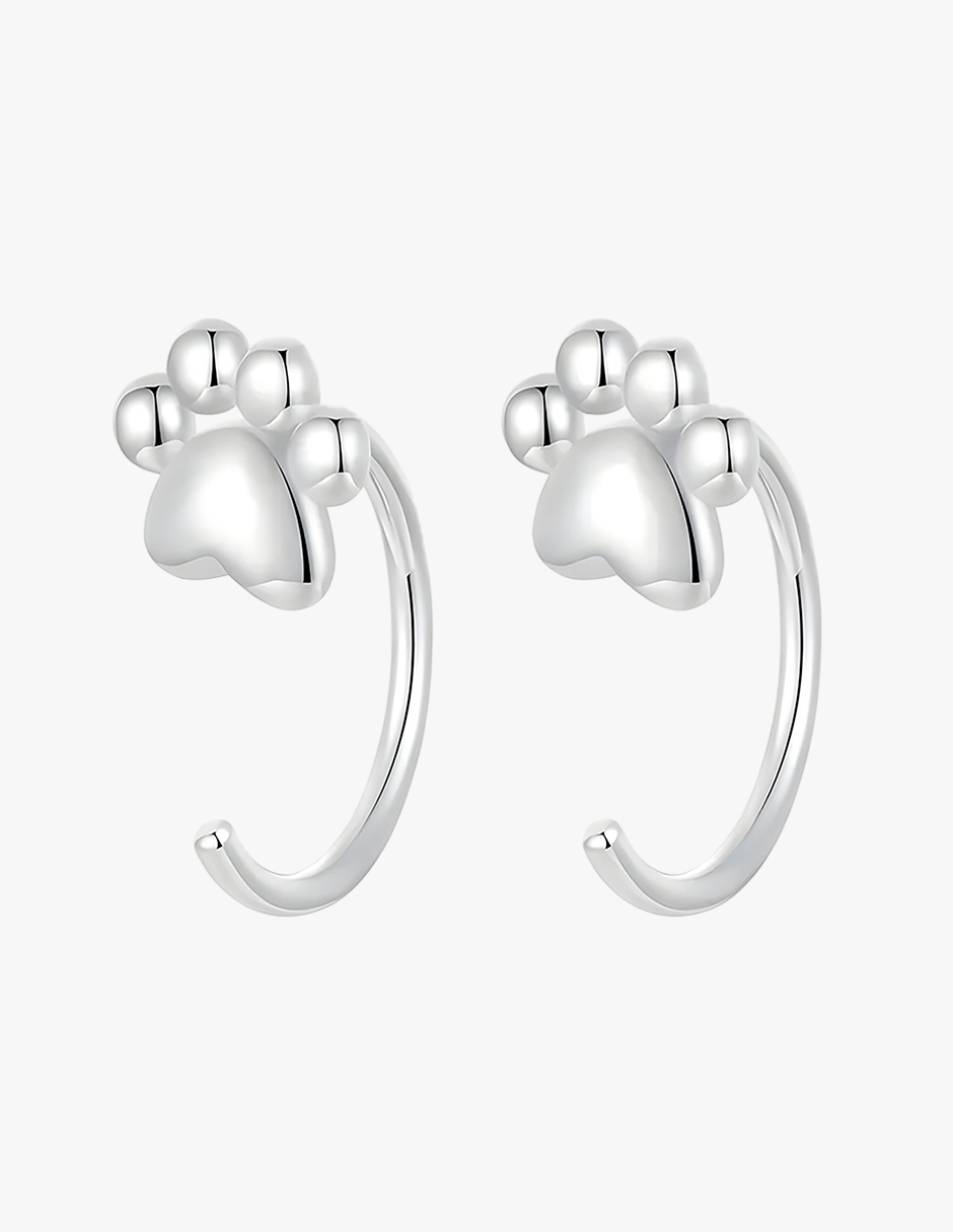 Aretes de Plata .925, Cat Paw, Miow