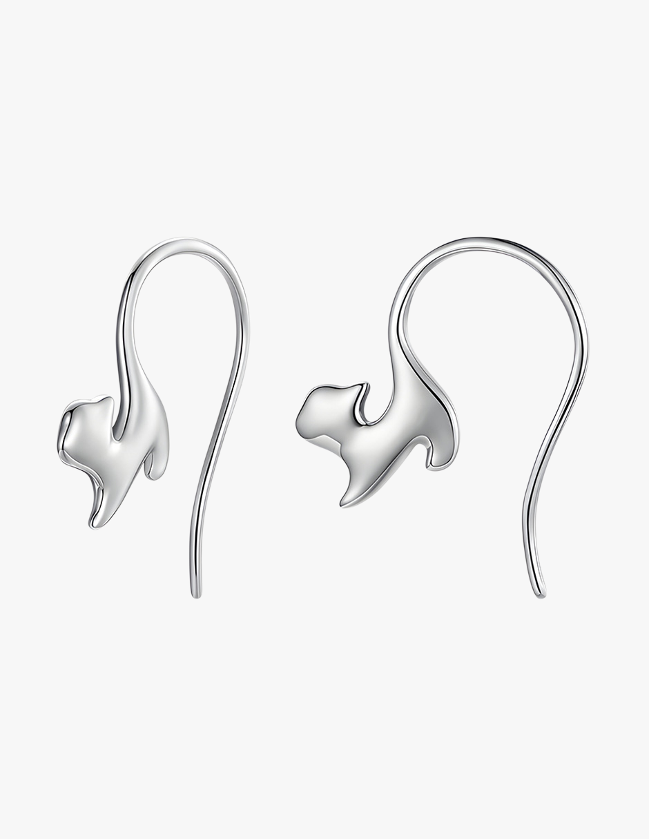 Aretes de Plata .925, Hanging Cats, Miow