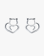 Aretes de Plata .925, Cat'S Love, Miow