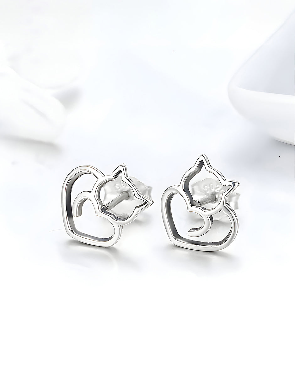 Aretes de Plata .925, Cat'S Love, Miow