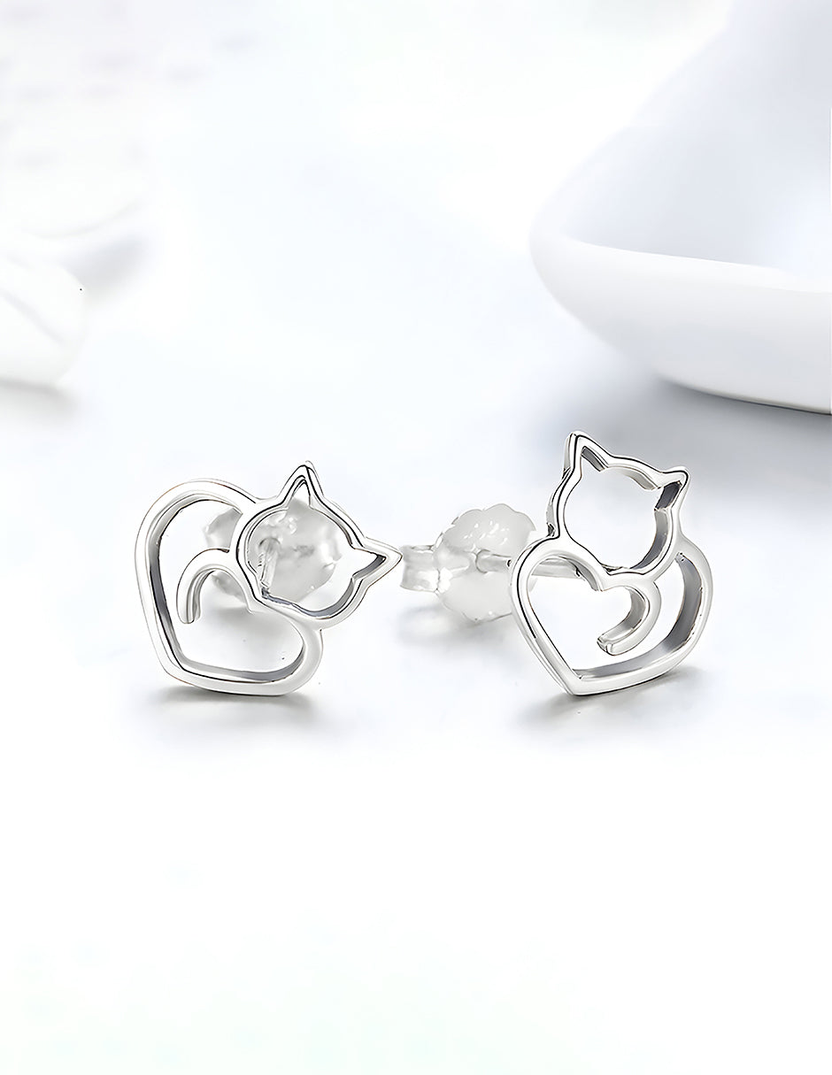 Aretes de Plata .925, Cat'S Love, Miow