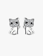 Aretes de Plata .925, Twin Cats, Miow
