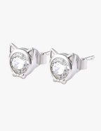 Aretes de Plata .925, Diamond Cat, Miow