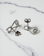 Aretes de Plata .925, Cat Stud, Miow