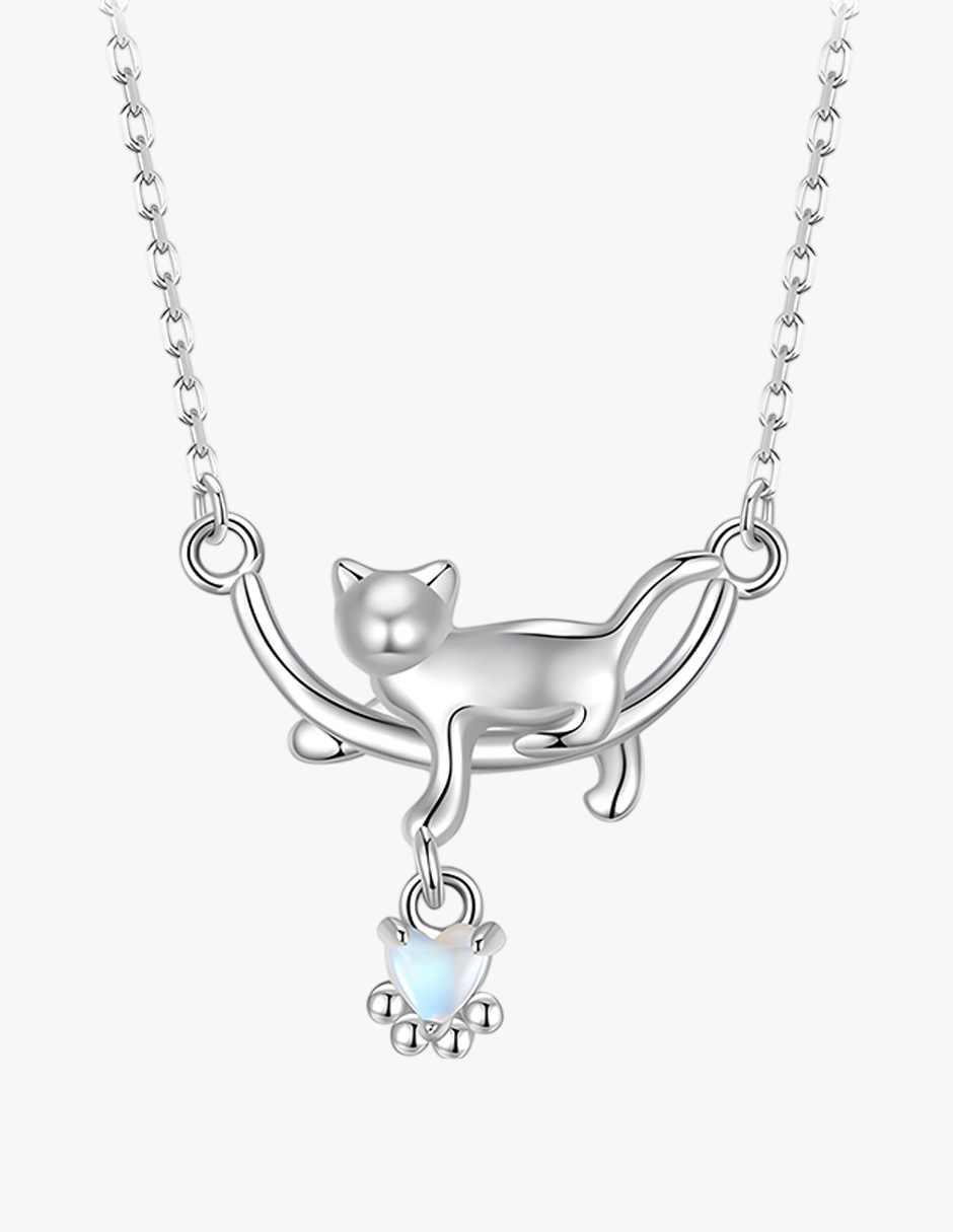 Collar de Plata .925, Lazy Cat, Miow