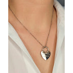 Collar Corazon Candado, Acero Inoxidable, Glam Pop Fantasy