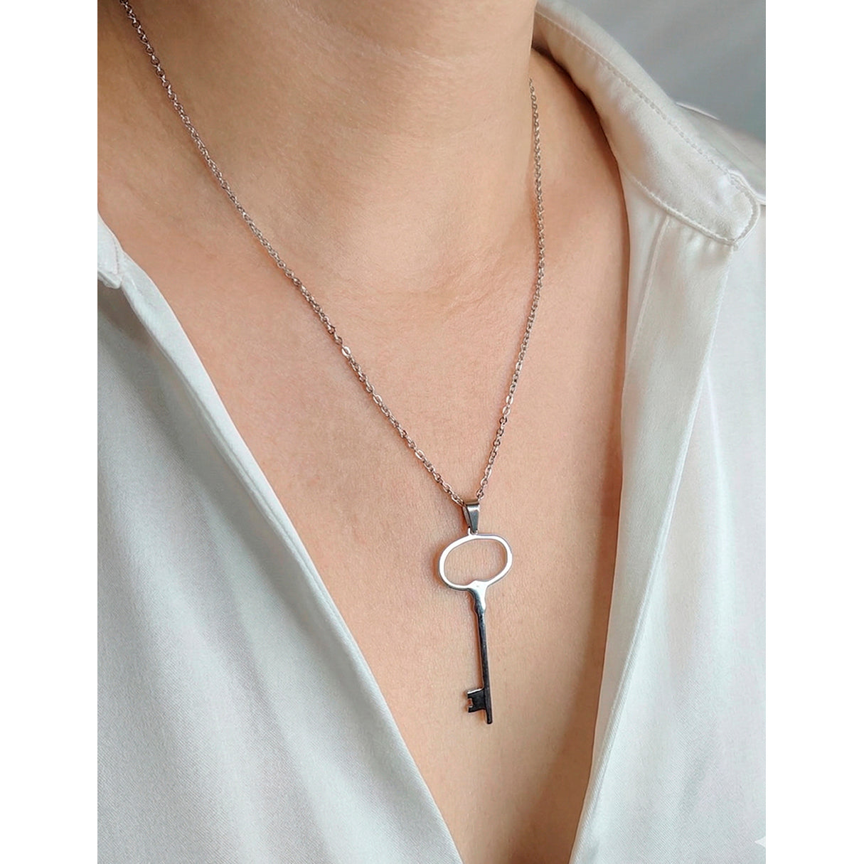 Collar Llave, Acero Inoxidable, Glam Pop Fantasy
