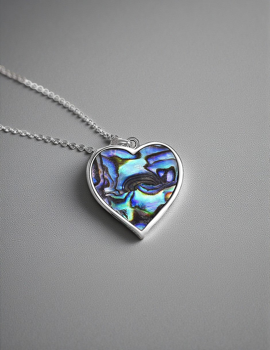 Collar de Plata .925, Cat  Abalone Shell, Miow