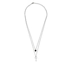 Collar Corazon Y Una Llave, Acero Inoxidable, Glam Pop Fantasy