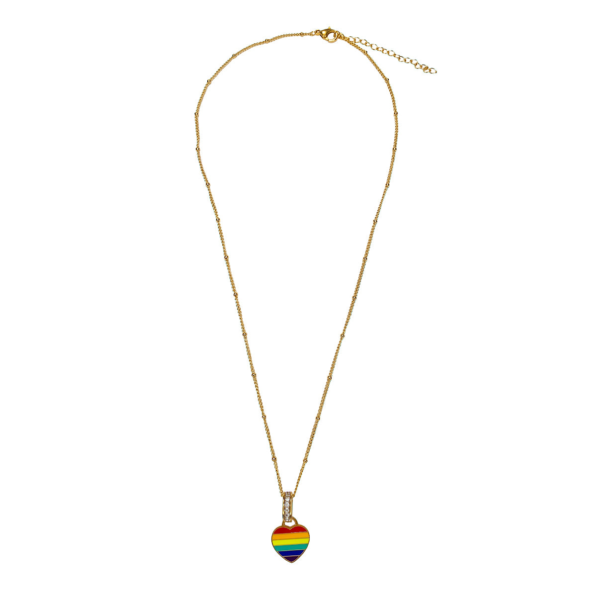 Collar Corazon De Colores, Acero Inoxidable, Glam Pop Fantasy