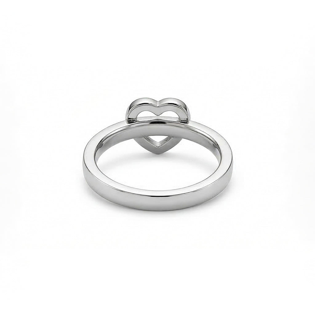 Anillo Corazón, Acero Inoxidable, Ame Glam Pop Fantasy