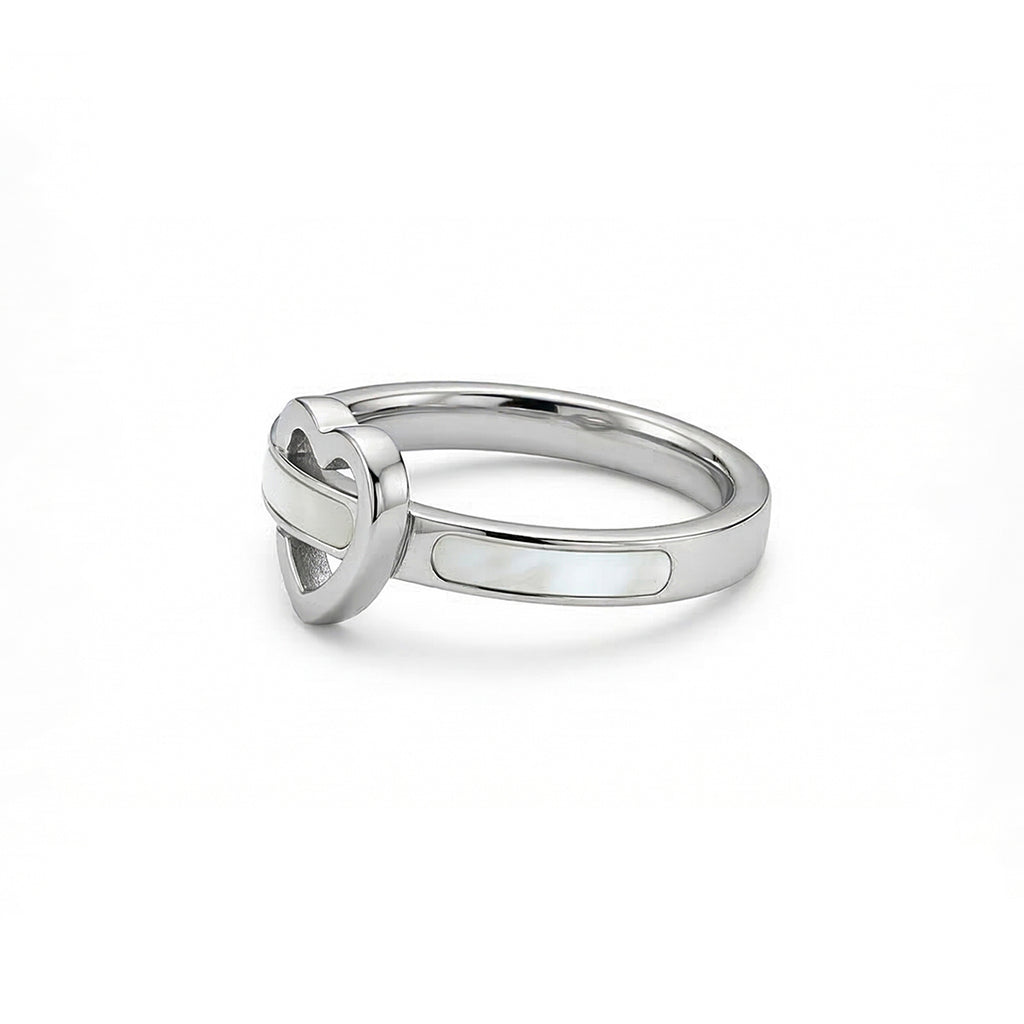 Anillo Corazón, Acero Inoxidable, Ame Glam Pop Fantasy