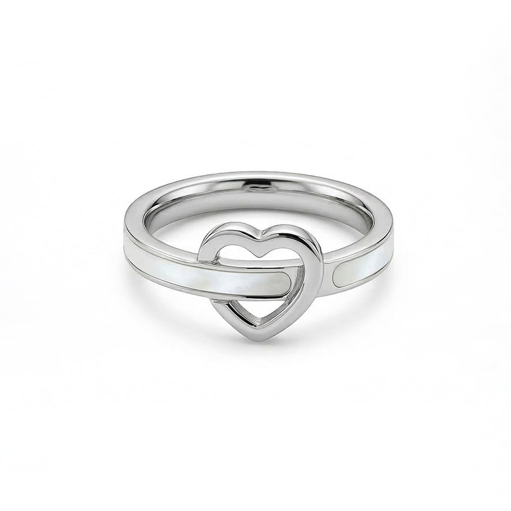 Anillo Corazón, Acero Inoxidable, Ame Glam Pop Fantasy