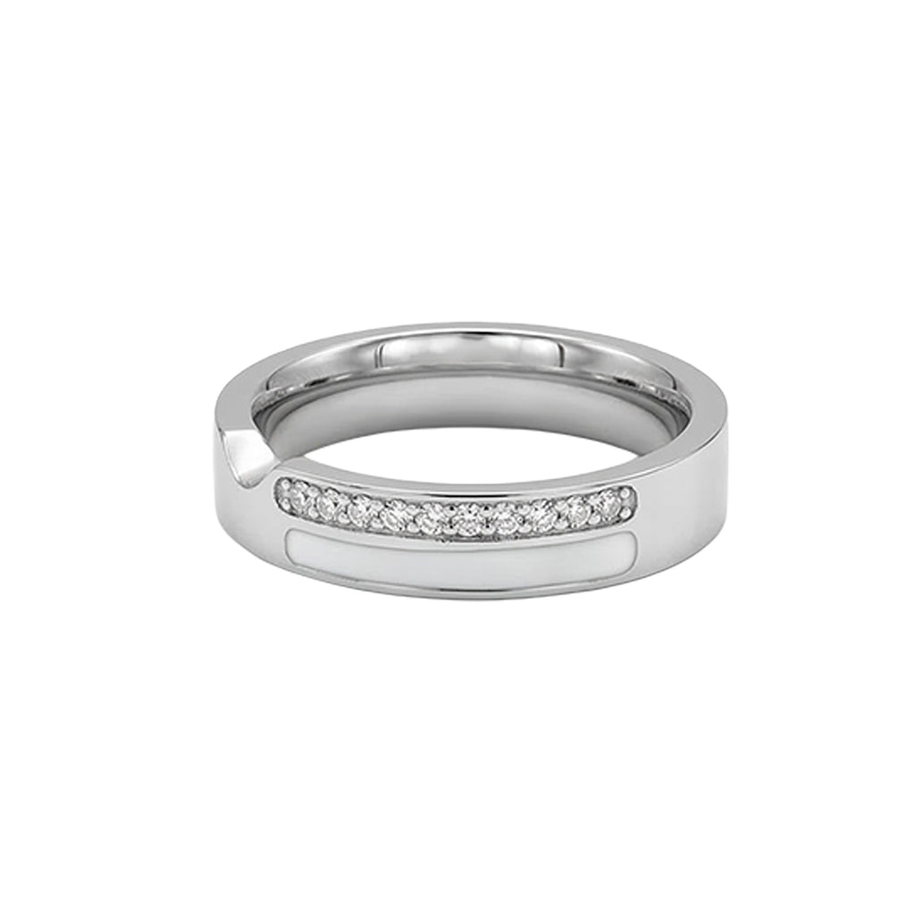 Anillo Wave con Pavé de Zirconias, Acero Inoxidable, Ame Glam Pop Fantasy