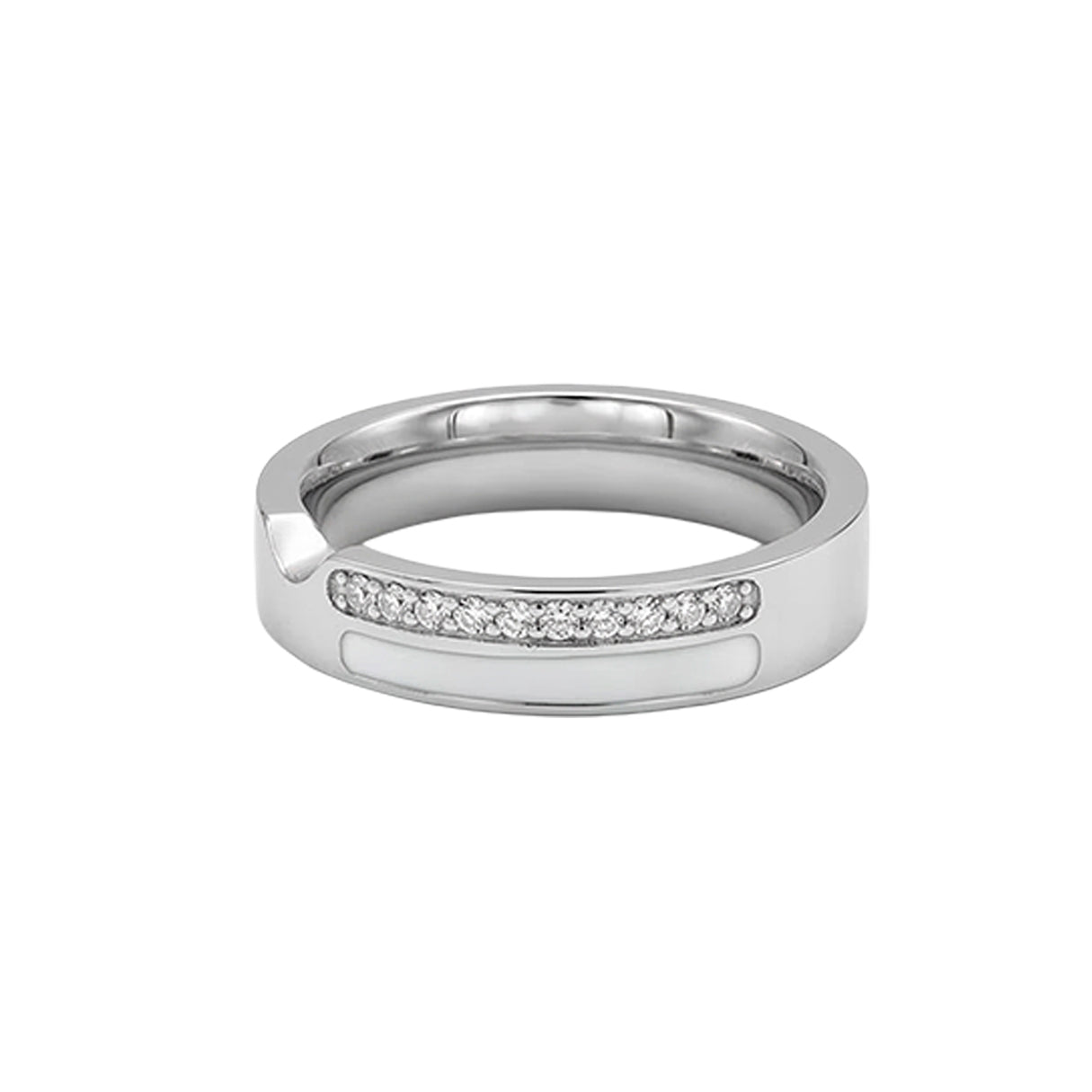Anillo Wave con Pavé de Zirconias, Acero Inoxidable, Ame Glam Pop Fantasy