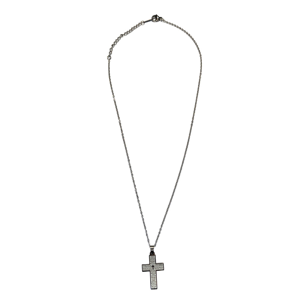 Collar Cruz Con El Padre, Acero Inoxidable, Glam Pop Fantasy