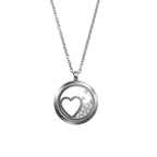 Collar Corazon Encapsulado, Acero Inoxidable, Glam Pop Fantasy