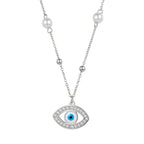 Collar Ojo Con Piedras Con, Acero Inoxidable, Glam Pop Fantasy