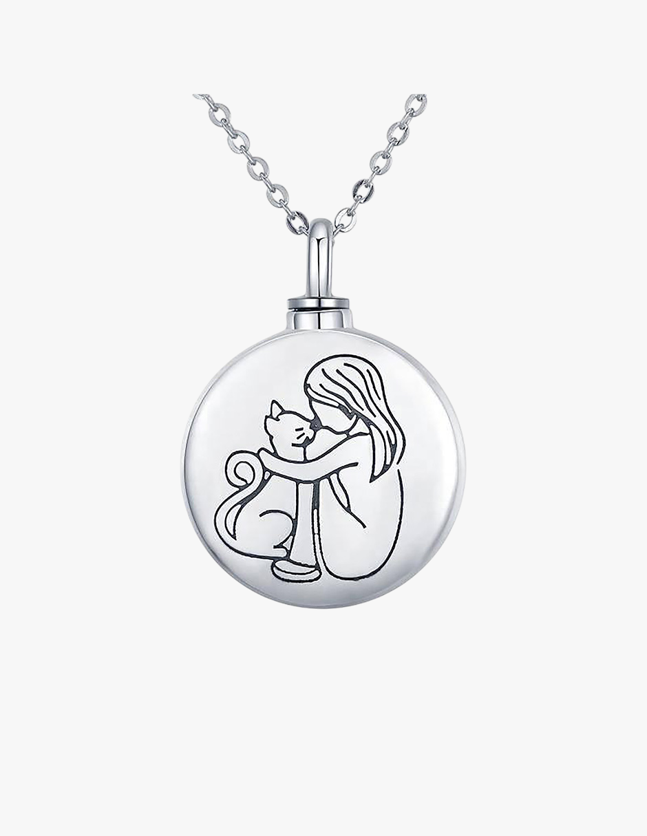 Collar de Plata .925, Cat Urn, Miow
