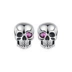 Aretes de Cráneo, Plata .925, Ame Glam Pop