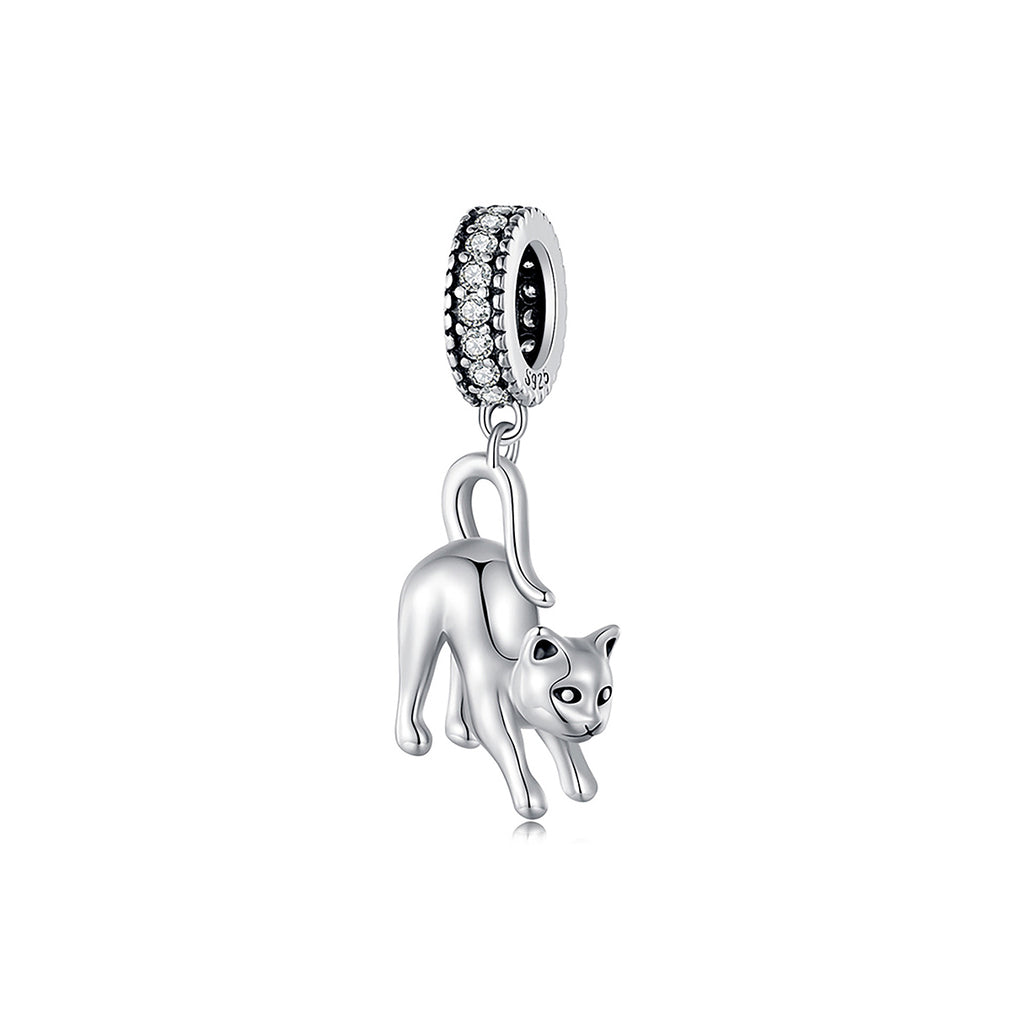 Charm de Plata .925, Cat Jumping, Miow